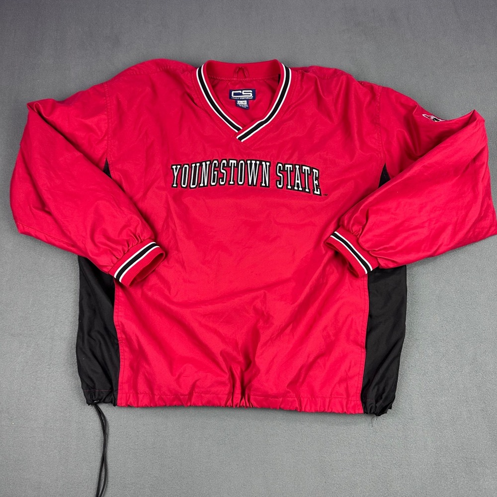 Crable Sportswear Youngstown State Penguins V-Neck Windshirt Red XL 980